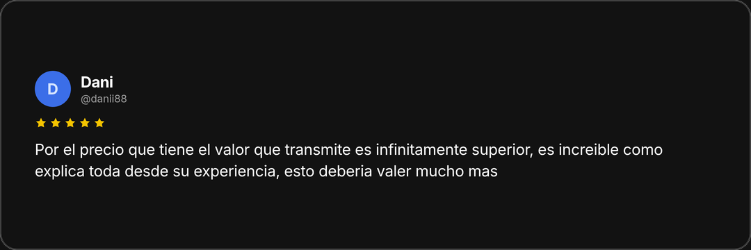 Testimonio de Dani