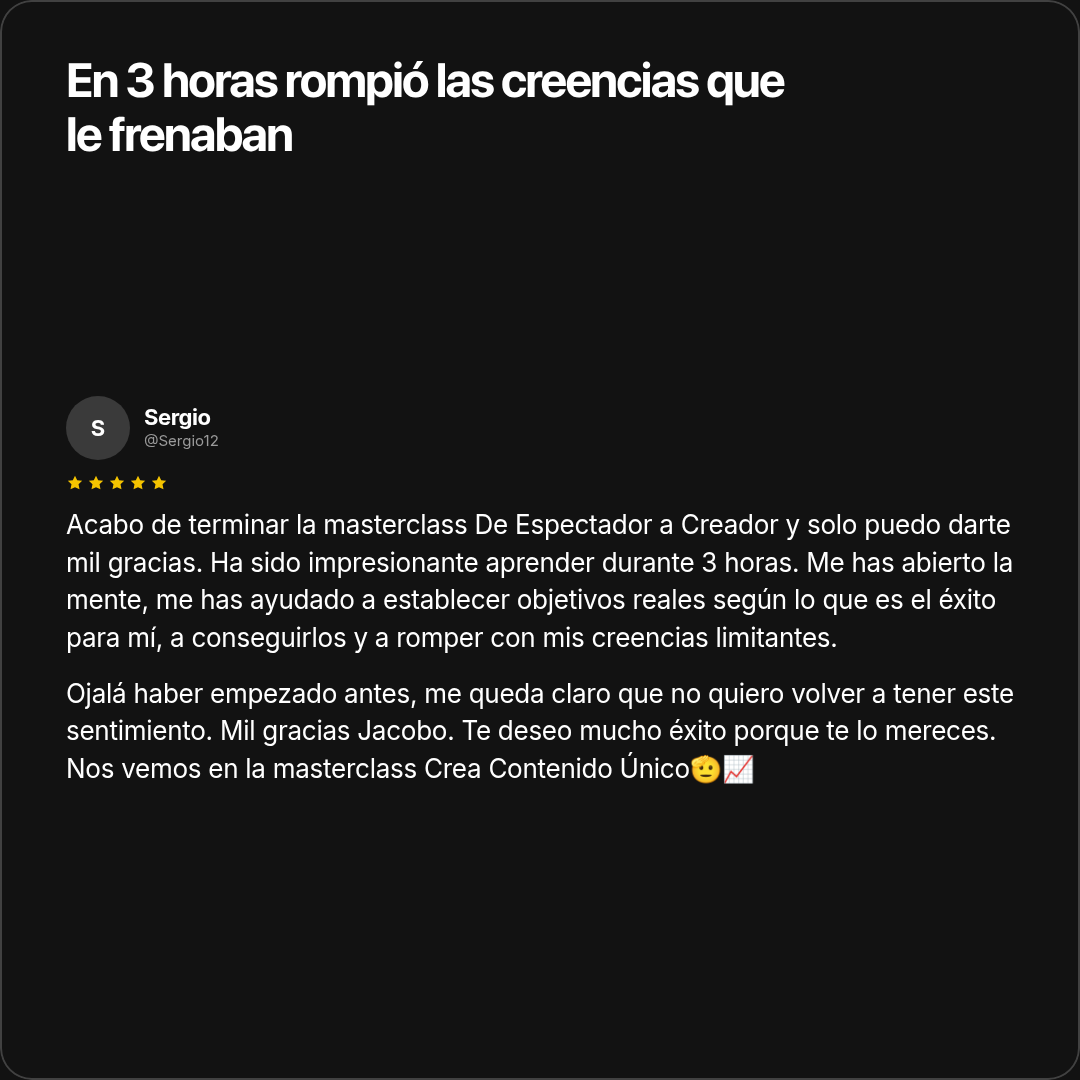 Testimonio de Sergio